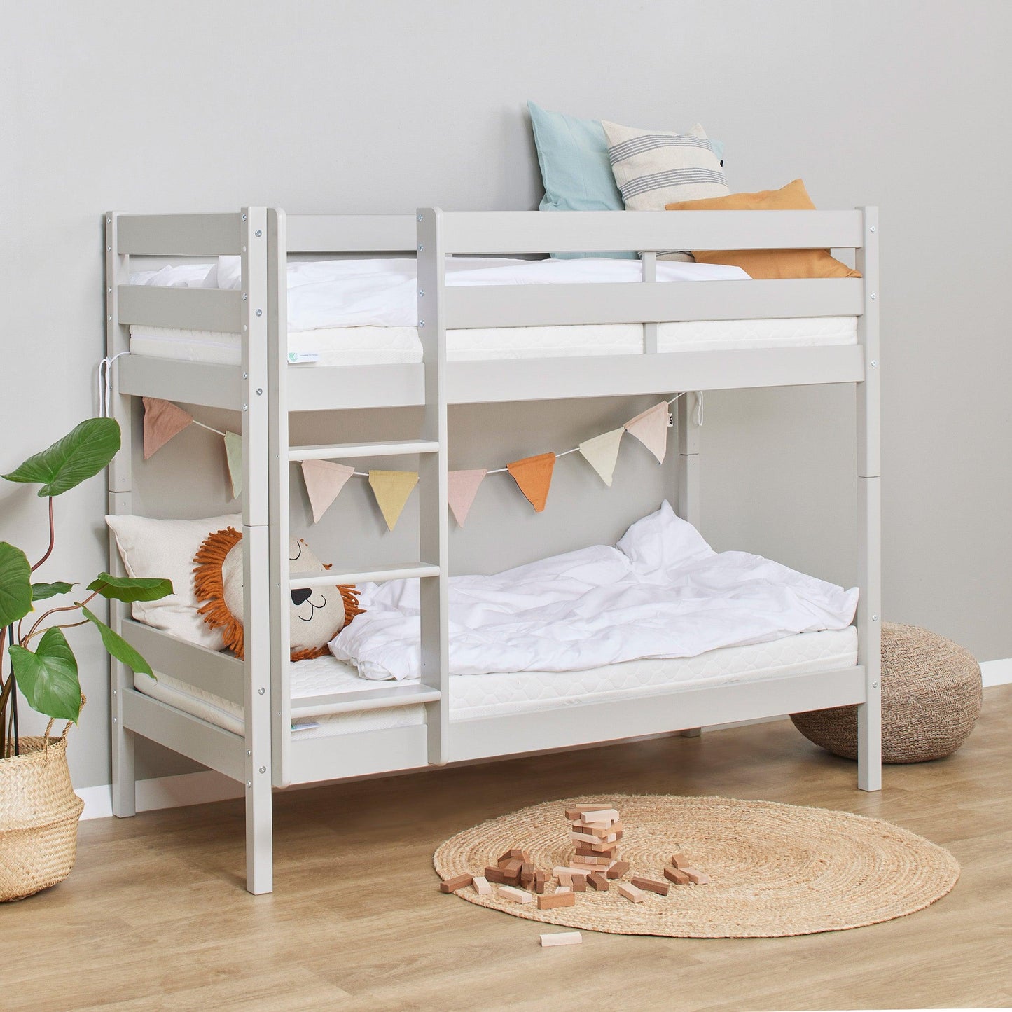 Hoppekids ECO Comfort Køjeseng med 2 Madrasser 70x160 / 90x200