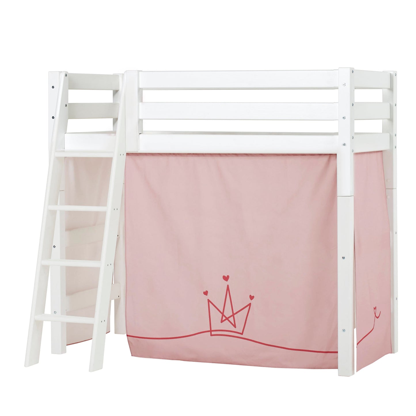 Hoppekids ECO Luxury Mid-High Bed with Princess Bed Curtain