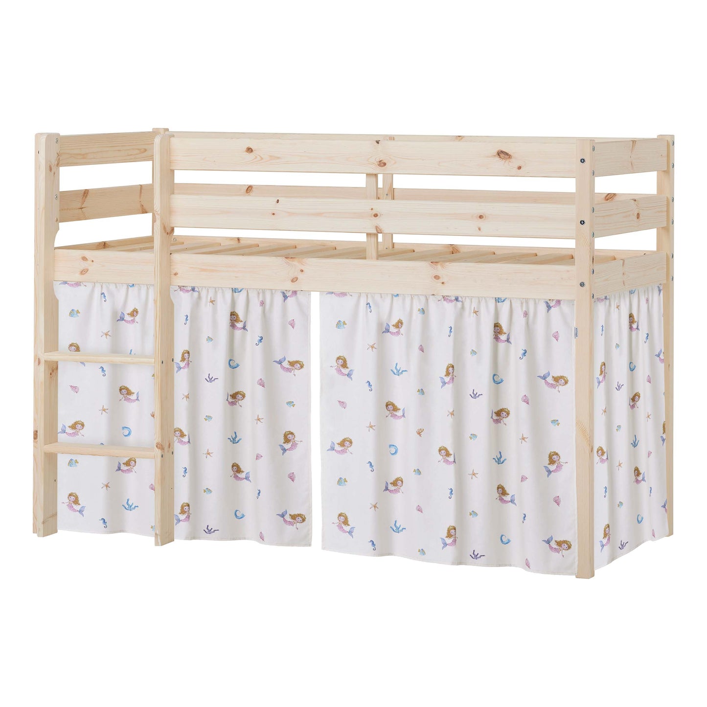 Mermaid Half-High ECO Comfort Bed with Curtain