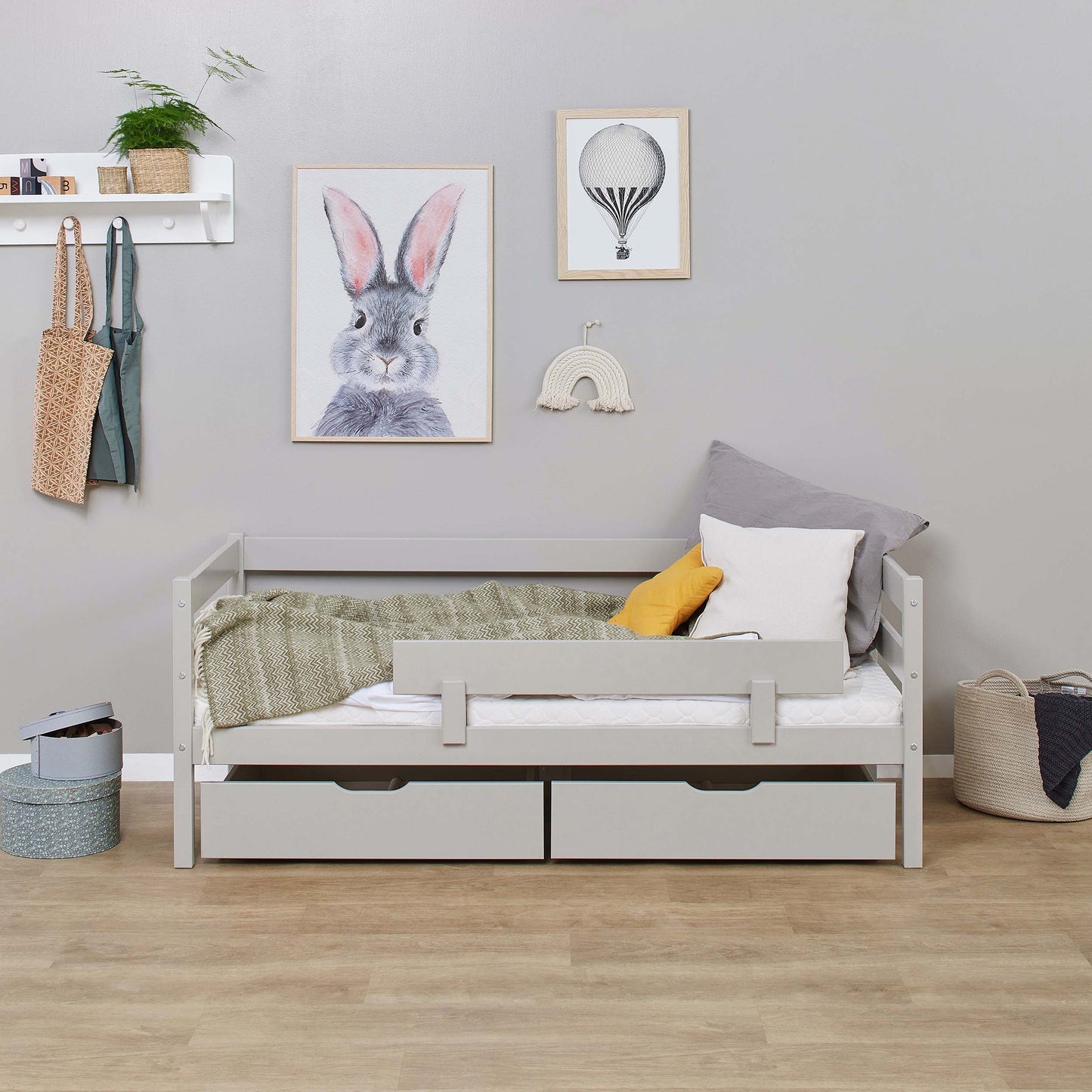 ECO Comfort Junior Bed 70x160 cm incl. Drawers and Guard Rail