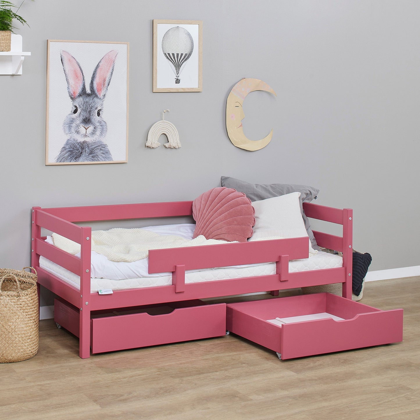 ECO Comfort Junior Bed 70x160 cm incl. Drawers and Guard Rail