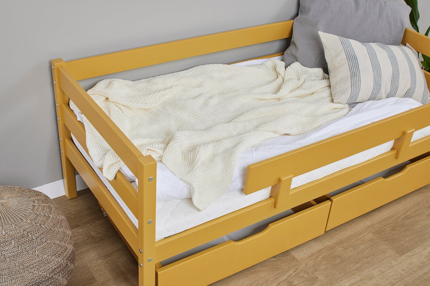 ECO Comfort Junior Bed 70x160 cm incl. Drawers and Guard Rail