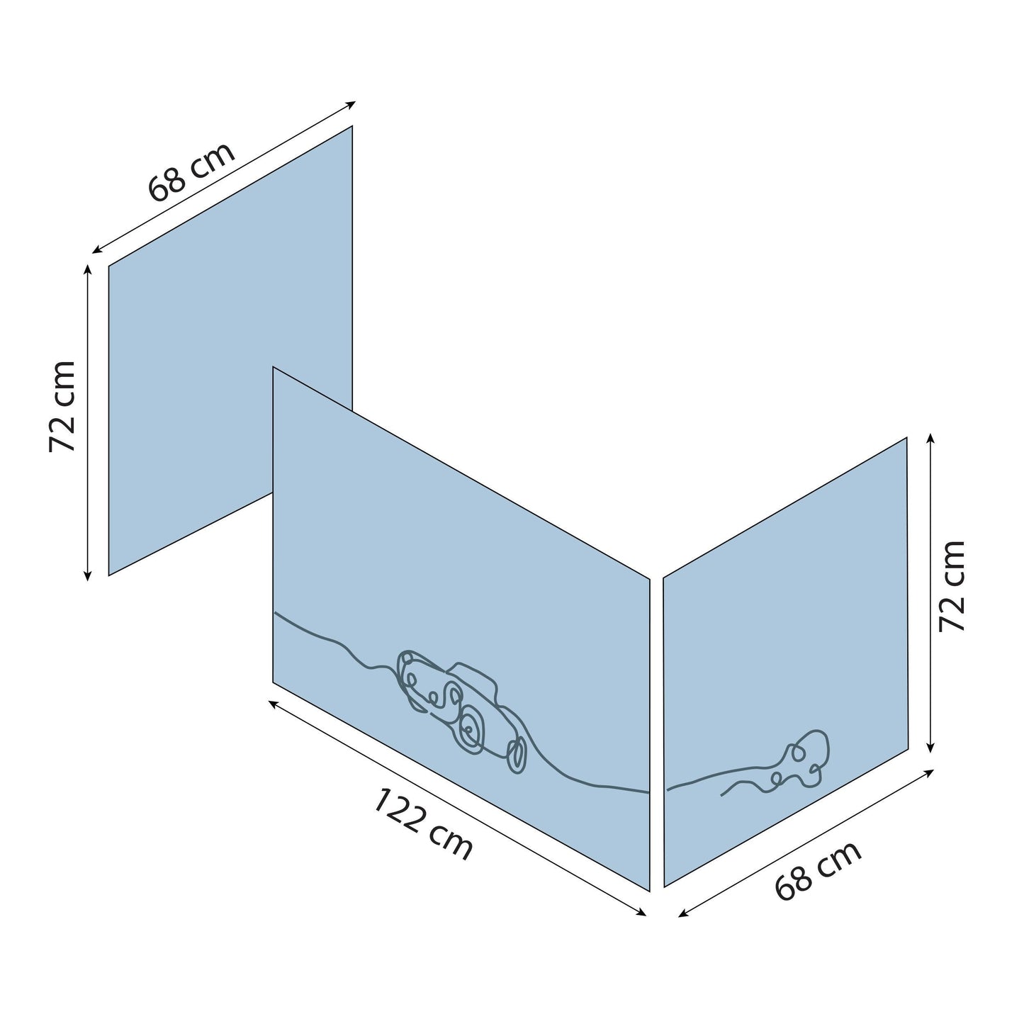 ECO Dream Mid-Height Bed with Cars Bed Curtain