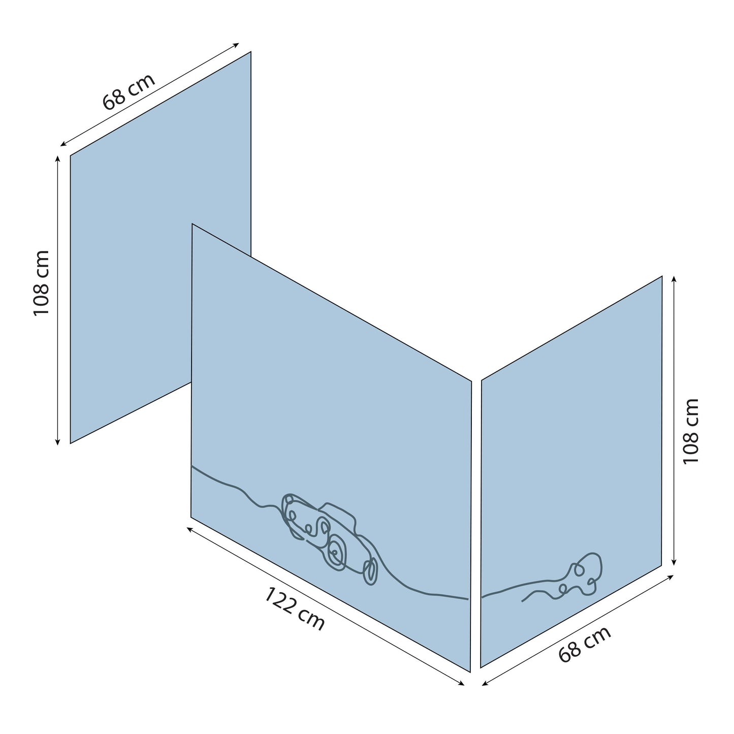 ECO Luxury Mid-High Bed with Cars Curtain from Hoppekids
