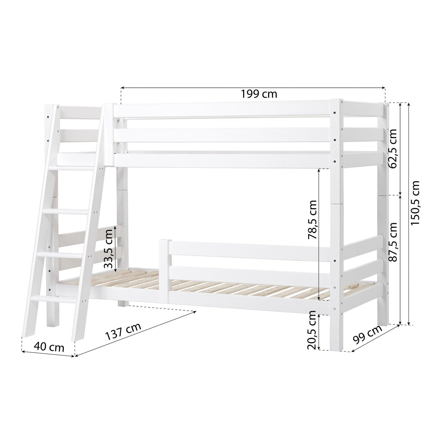 ECO Luxury Bunk Bed (with Extra Guard Rail)