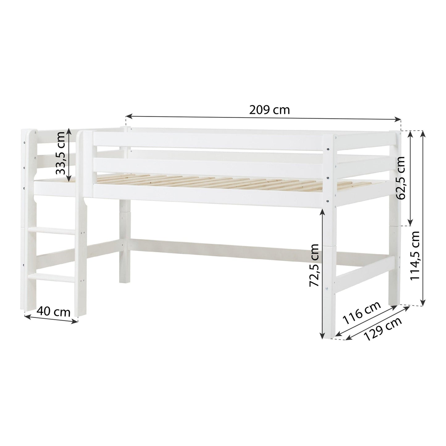 Hoppekids ECO Luxury Mid-High Bed