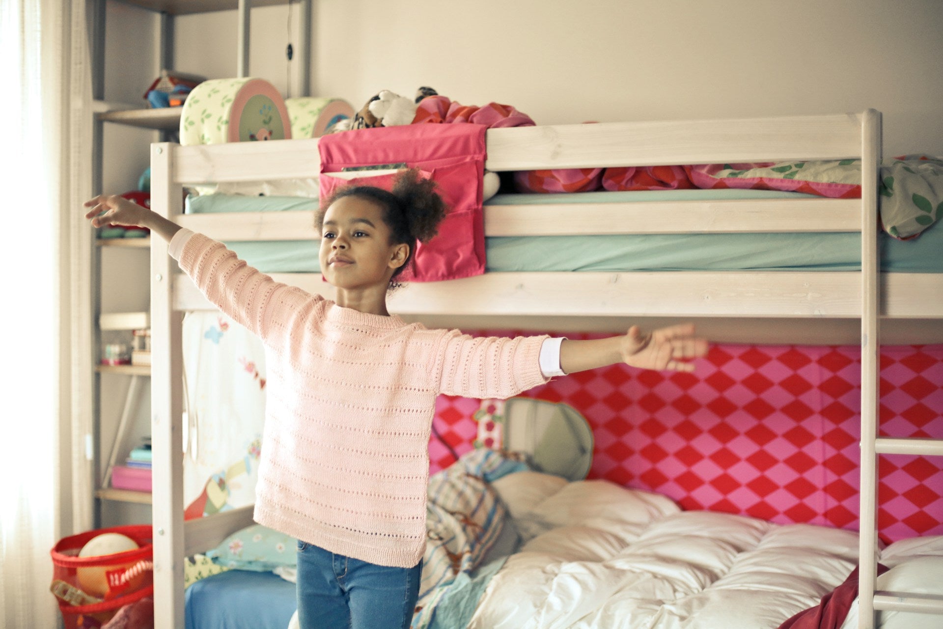 Littlebigsleep Girl playing in Bedroom hero image
