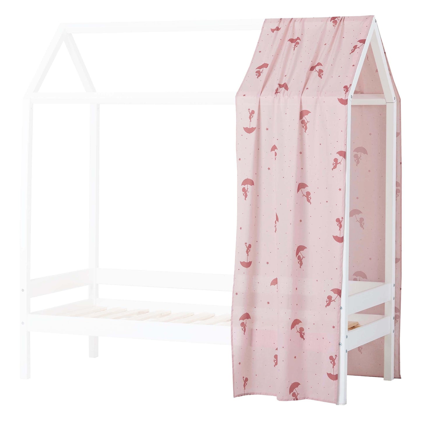 Hoppekids Ole Lukoie Bed Curtain for House Bed, Red