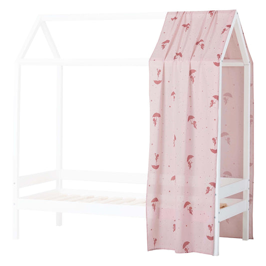 Hoppekids Ole Lukoie Bed Curtain for House Bed, Red