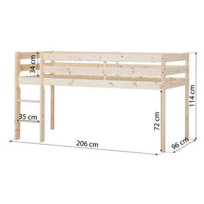 Unicorn Half-High ECO Comfort Bed with Curtain