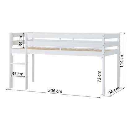 Unicorn Half-High ECO Comfort Bed with Curtain