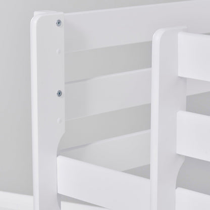 Hoppekids ECO Comfort Mid-High Bed with Blue Ole Lukoie Bed Curtai