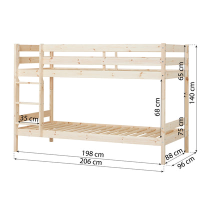 Hoppekids ECO Comfort Køjeseng med 2 Madrasser 70x160 / 90x200