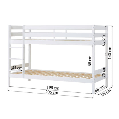 Hoppekids ECO Comfort Køjeseng med 2 Madrasser 70x160 / 90x200