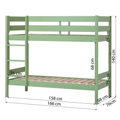Hoppekids ECO Comfort Køjeseng med 2 Madrasser 70x160 / 90x200