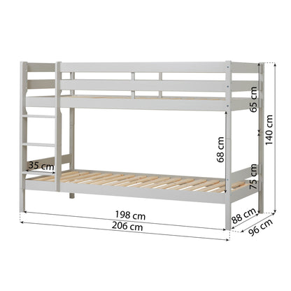 Hoppekids ECO Comfort Køjeseng med 2 Madrasser 70x160 / 90x200