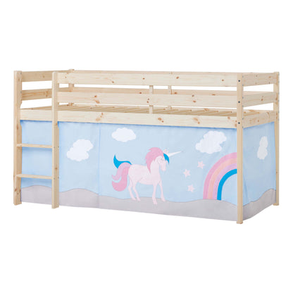 Unicorn Half-High ECO Comfort Bed with Curtain