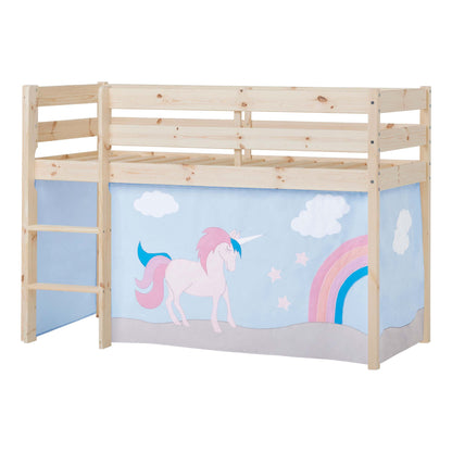 Unicorn Half-High ECO Comfort Bed with Curtain