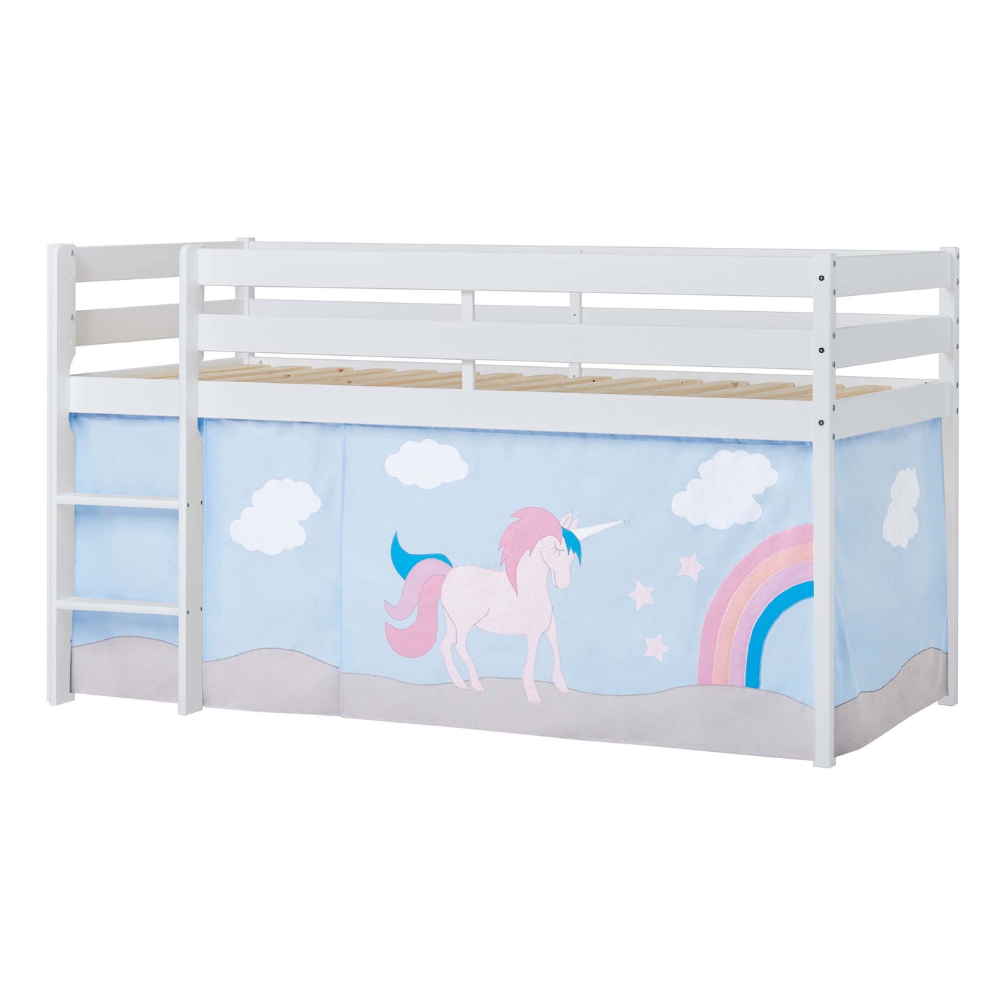 Unicorn Half-High ECO Comfort Bed with Curtain