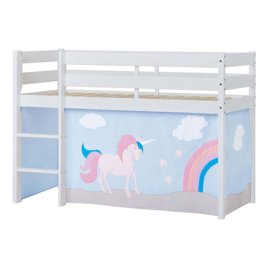 Unicorn Half-High ECO Comfort Bed with Curtain