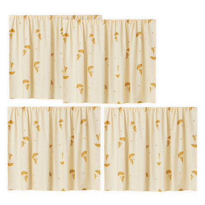 Hoppekids ECO Comfort Mid-High Bed with Yellow Ole Lukoie Bed Curtain
