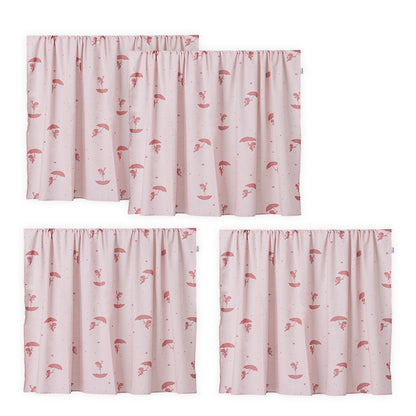 Hoppekids ECO Luxury Mid-High Bed with Red Ole Lukoie Bed Curtain