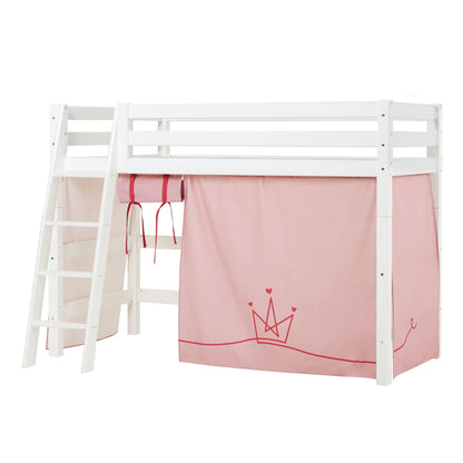 Hoppekids ECO Luxury Mid-High Bed with Princess Bed Curtain