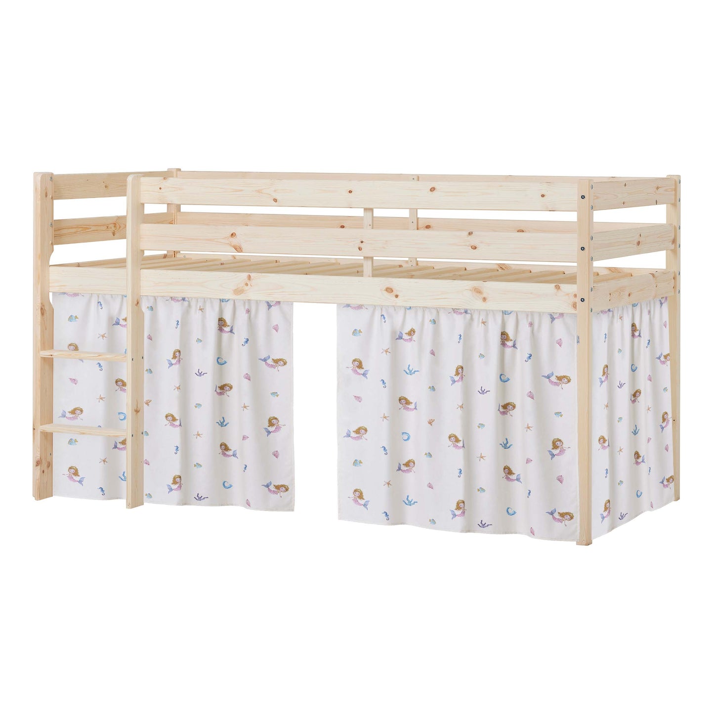 Mermaid Half-High ECO Comfort Bed with Curtain