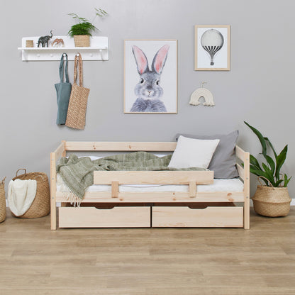 ECO Comfort Junior Bed 70x160 cm incl. Drawers and Guard Rail