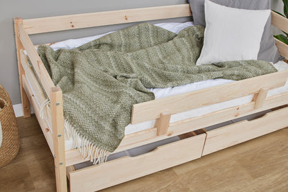 ECO Comfort Junior Bed 70x160 cm incl. Drawers and Guard Rail