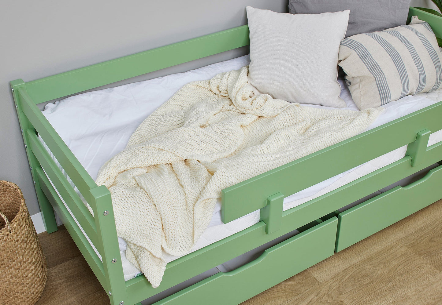 ECO Comfort Junior Bed 70x160 cm incl. Drawers and Guard Rail