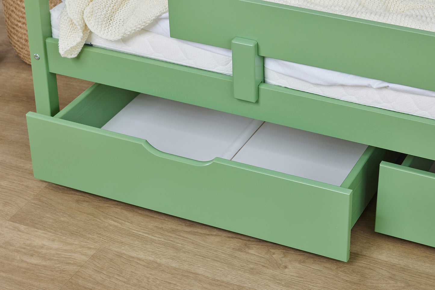 ECO Comfort Junior Bed 70x160 cm incl. Drawers and Guard Rail