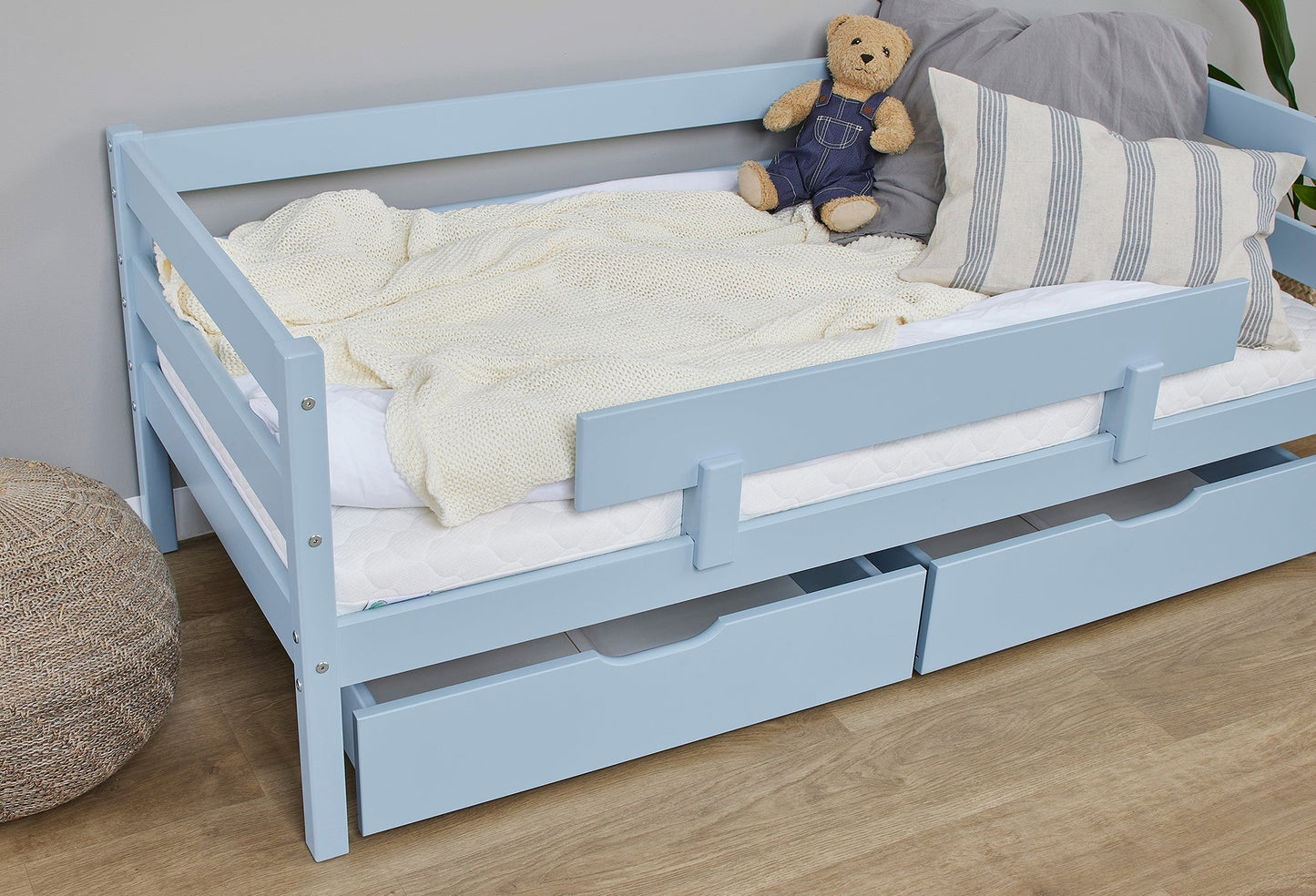 ECO Comfort Junior Bed 70x160 cm incl. Drawers and Guard Rail