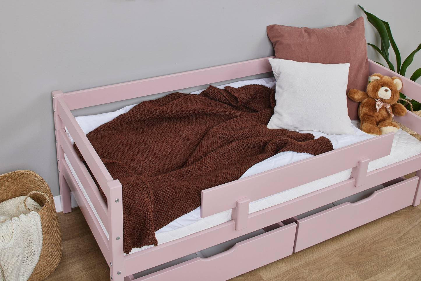 ECO Comfort Junior Bed 70x160 cm incl. Drawers and Guard Rail