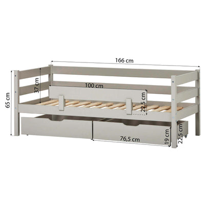 ECO Comfort Junior Bed 70x160 cm incl. Drawers and Guard Rail