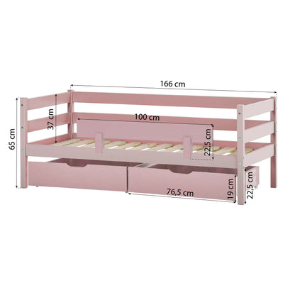 ECO Comfort Junior Bed 70x160 cm incl. Drawers and Guard Rail