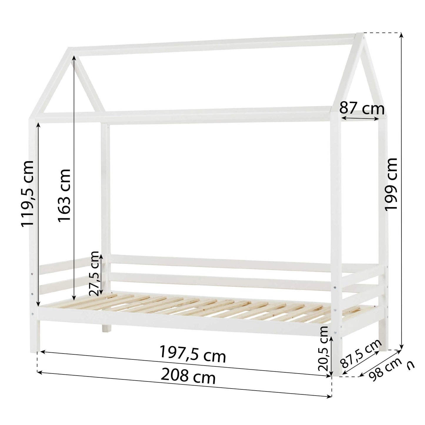 Hoppekids ECO Dream, House Bed, 90x200 cm
