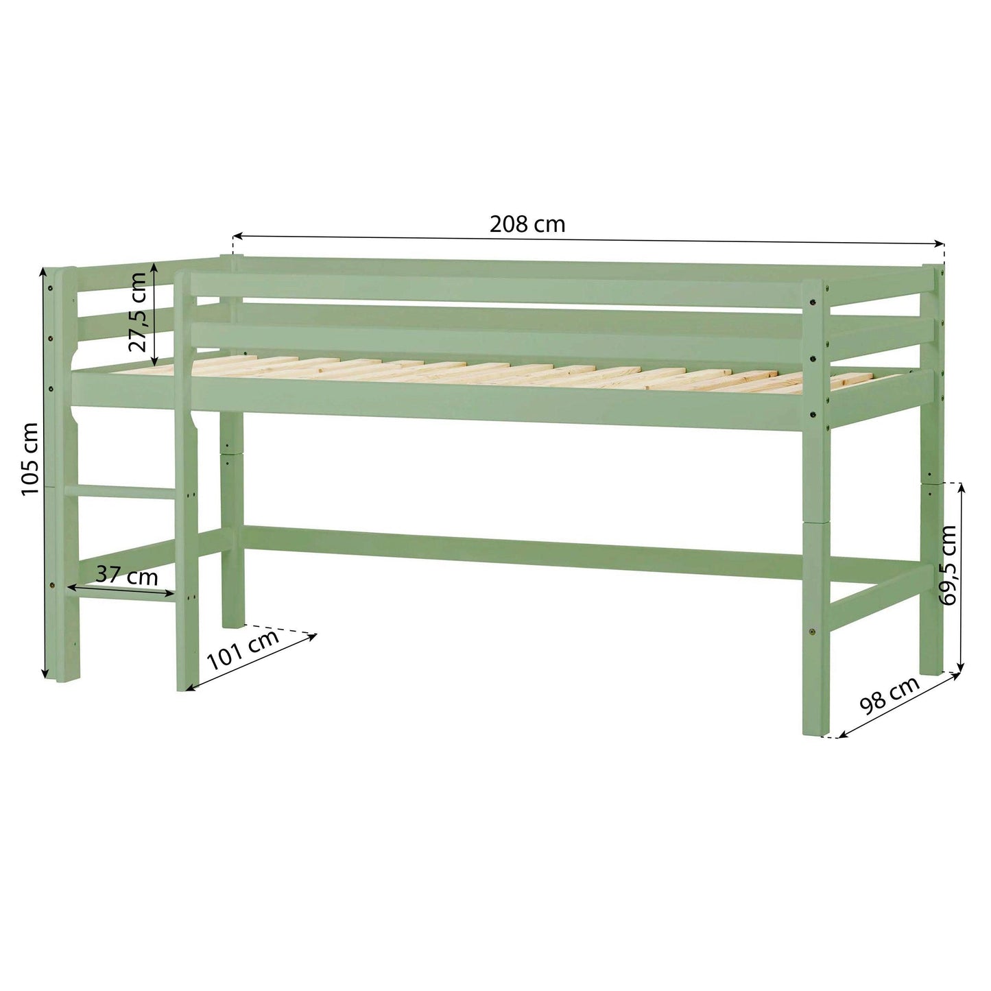 Hoppekids ECO Dream Half-High Bed Module