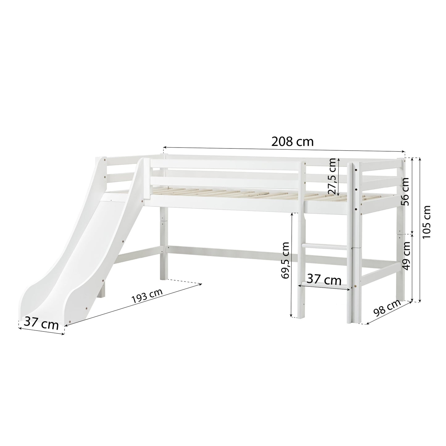 ECO Dream Mid-Height Bed with Slide