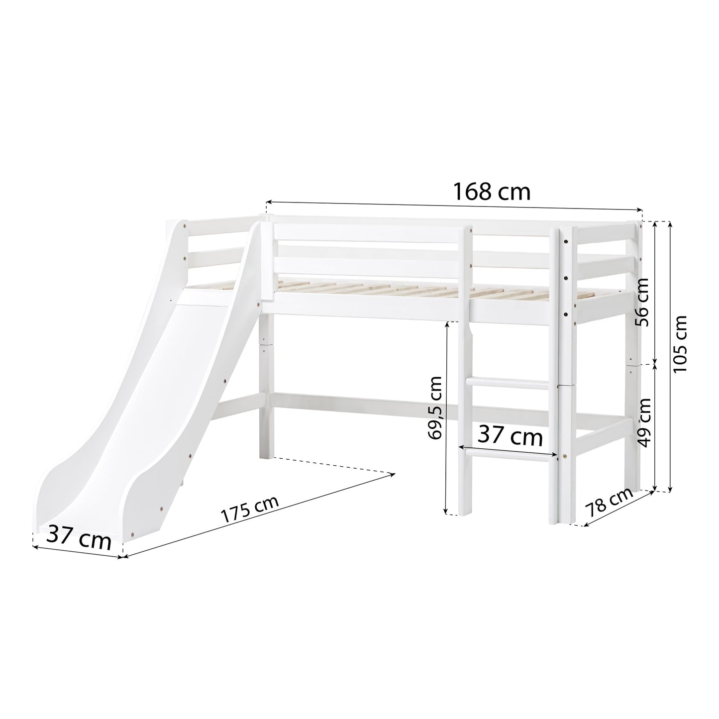 ECO Dream Mid-Height Bed with Slide