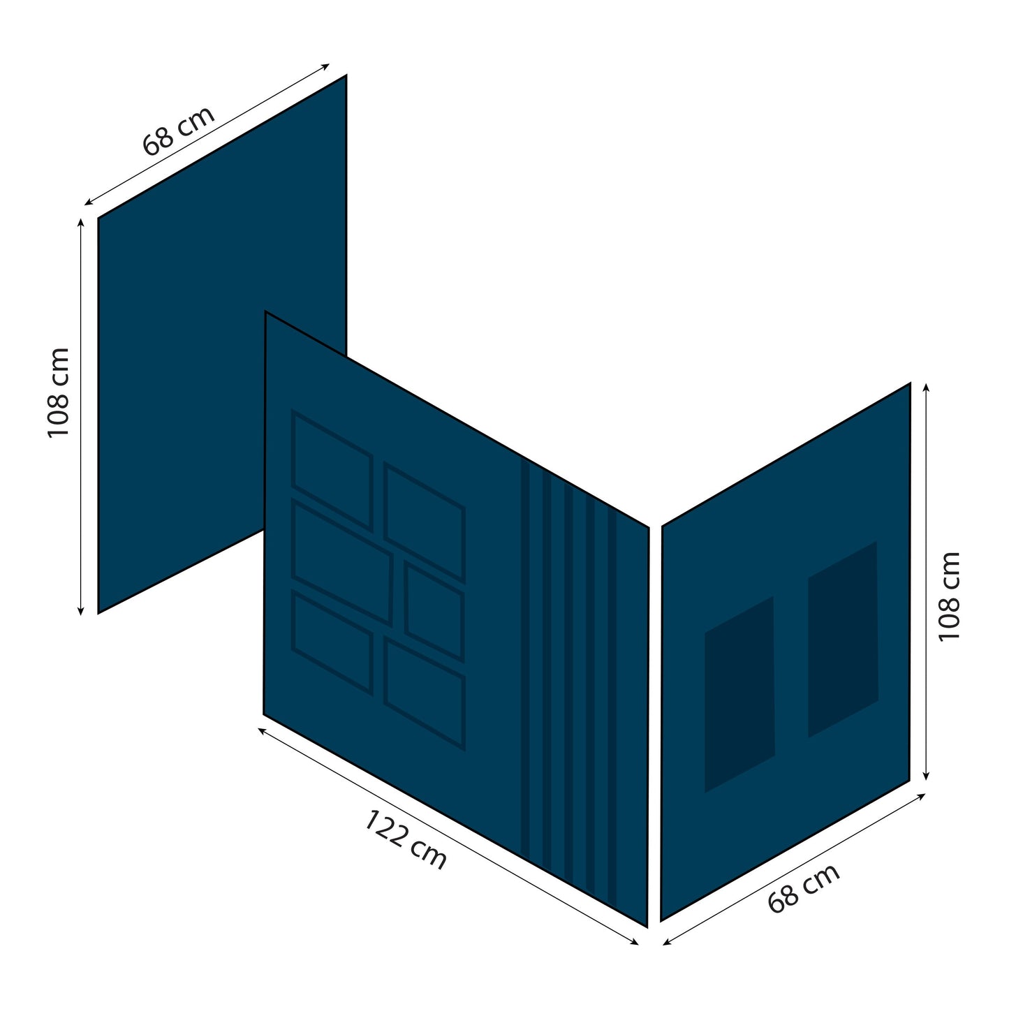 ECO Luxury Medium High Bed with Blue Creator Bed Curtain