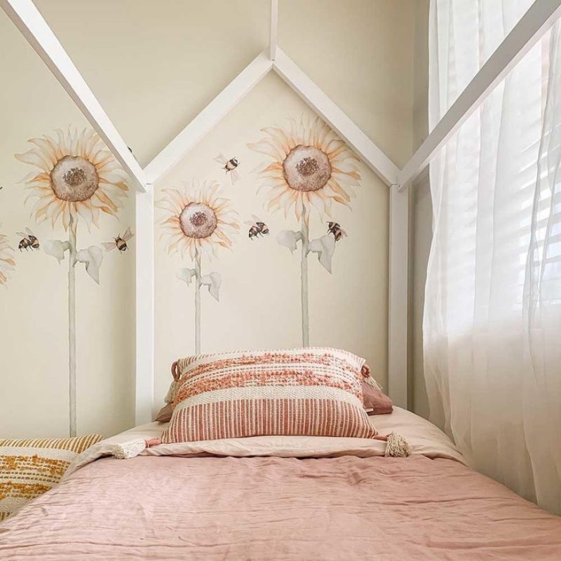 Doris Solid Pine Timber Single House Bed