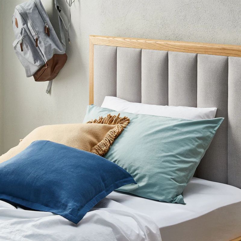 Evital Bed Frame with Gas Lift Base - King Single / Dove Grey