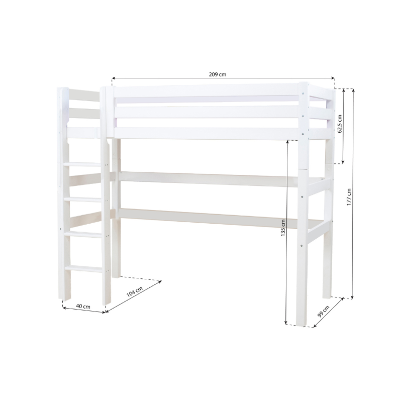 Hoppekids ECO Luxury, Loft bed, white