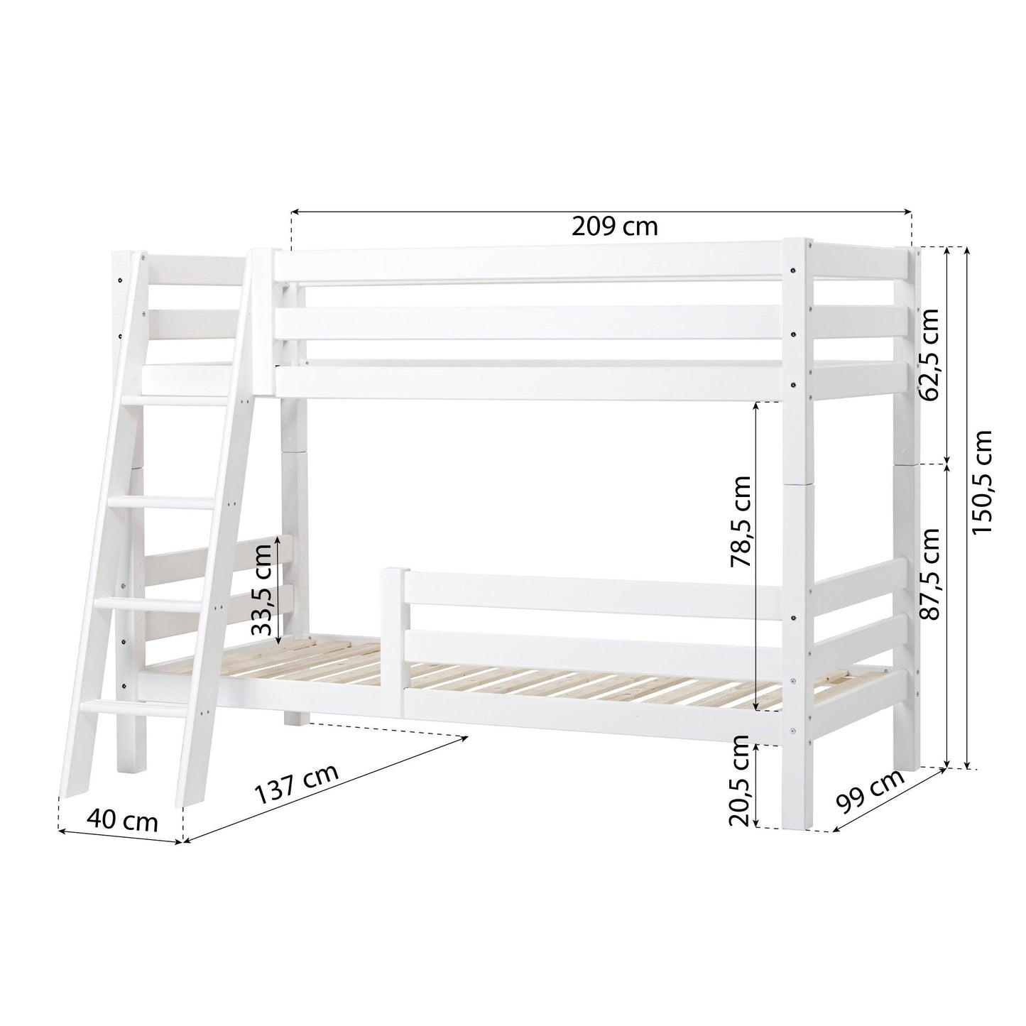 ECO Luxury Bunk Bed (with Extra Guard Rail)