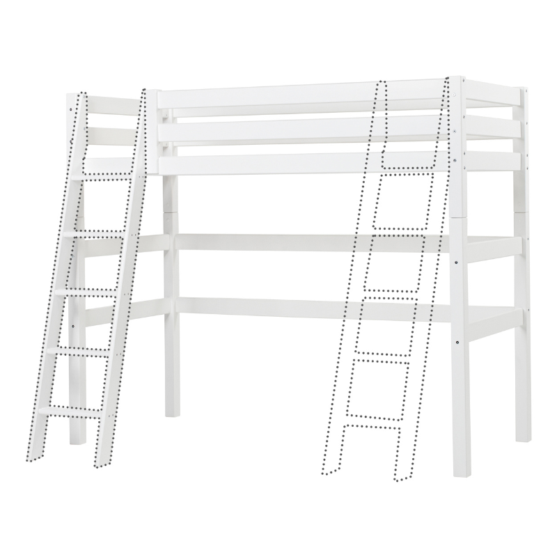 Hoppekids ECO Luxury, High sleeper, white, 120x200 cm