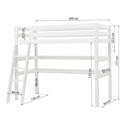 Hoppekids ECO Luxury Loft Bed with Desk