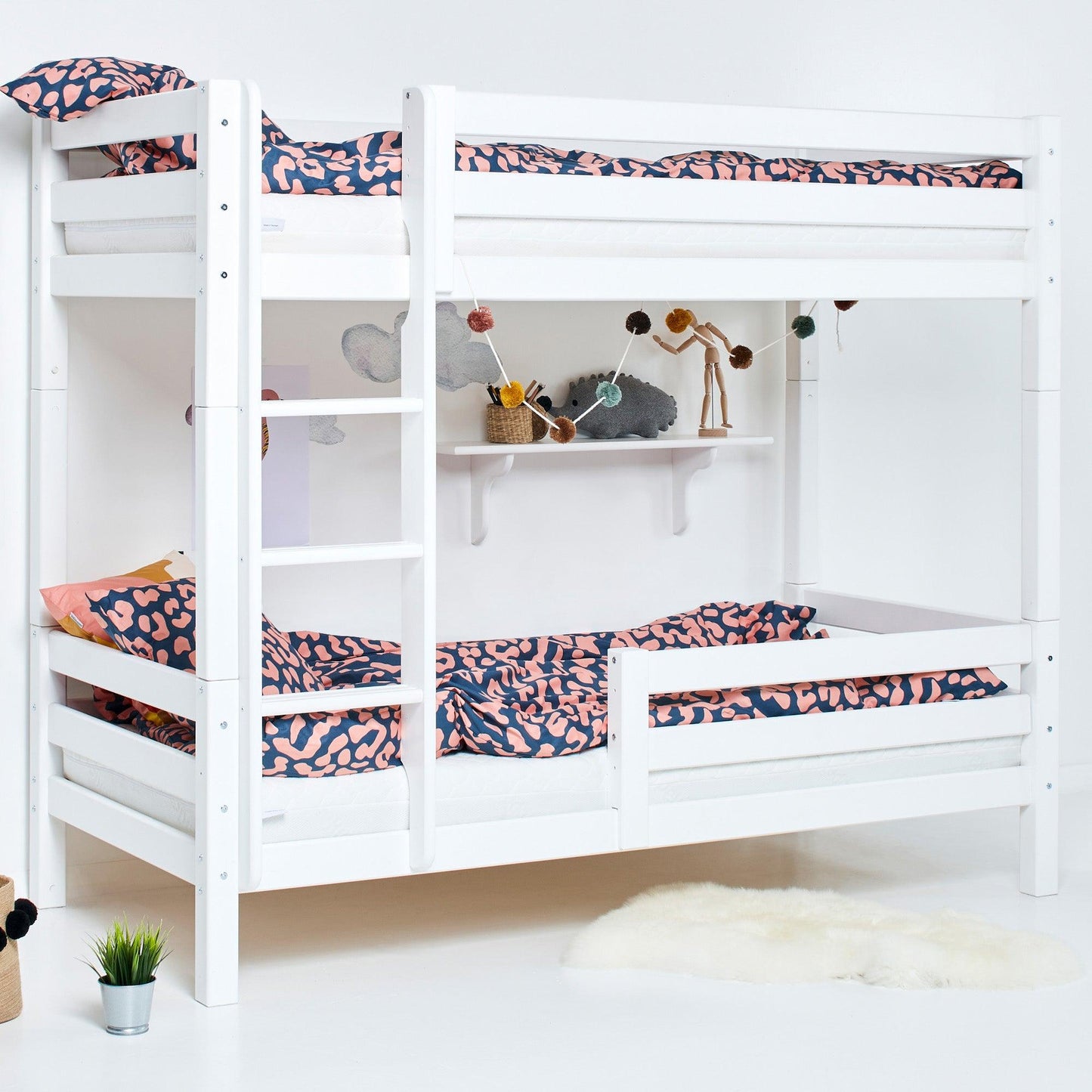 Hoppekids ECO Luxury Bunk Bed with Two Bed Rails