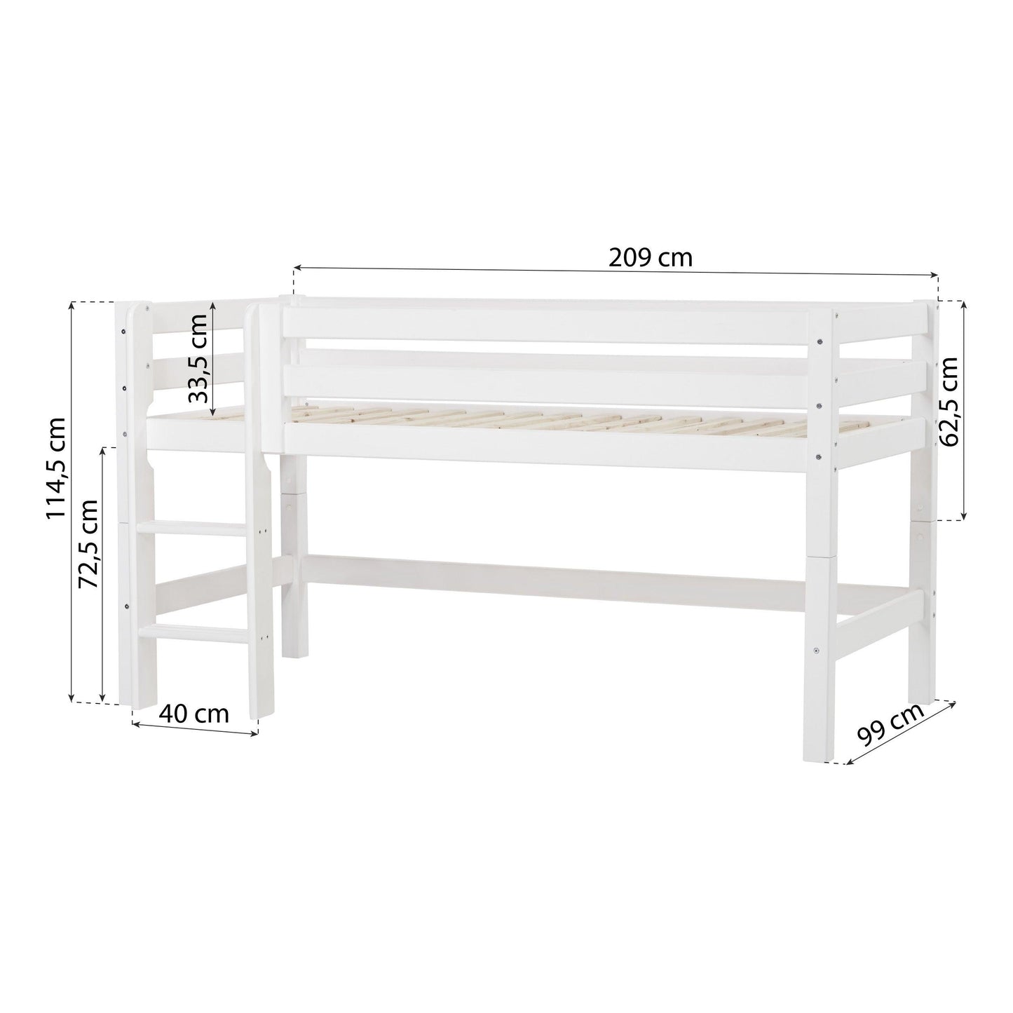 Hoppekids ECO Luxury Mid-High Bed
