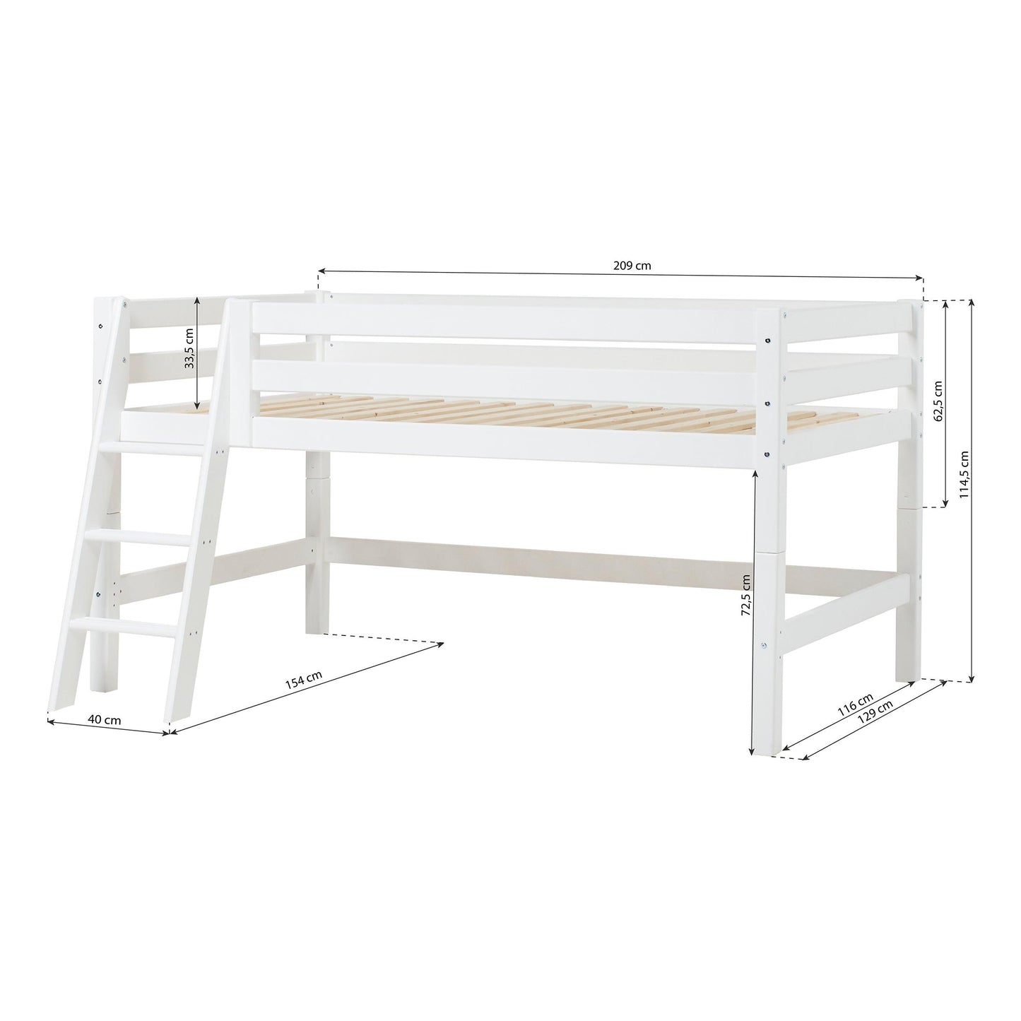 Hoppekids ECO Luxury Mid-High Bed
